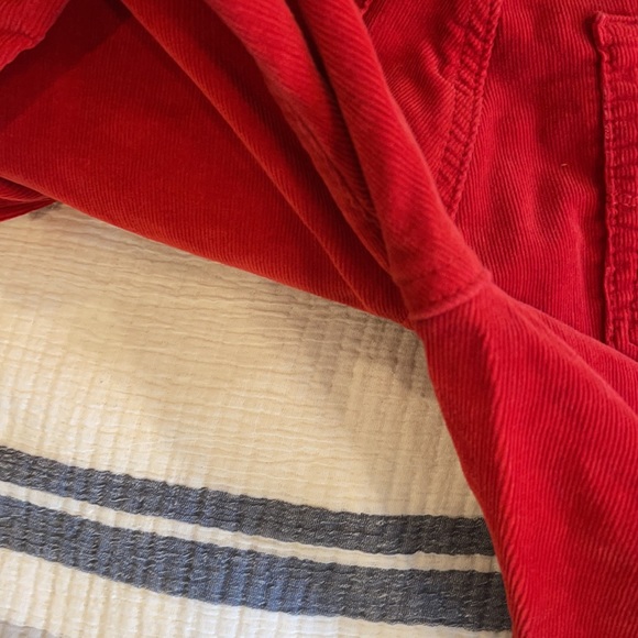 AG Stevie Ankle Slim Straight Red Cord Jean - Picture 7 of 10